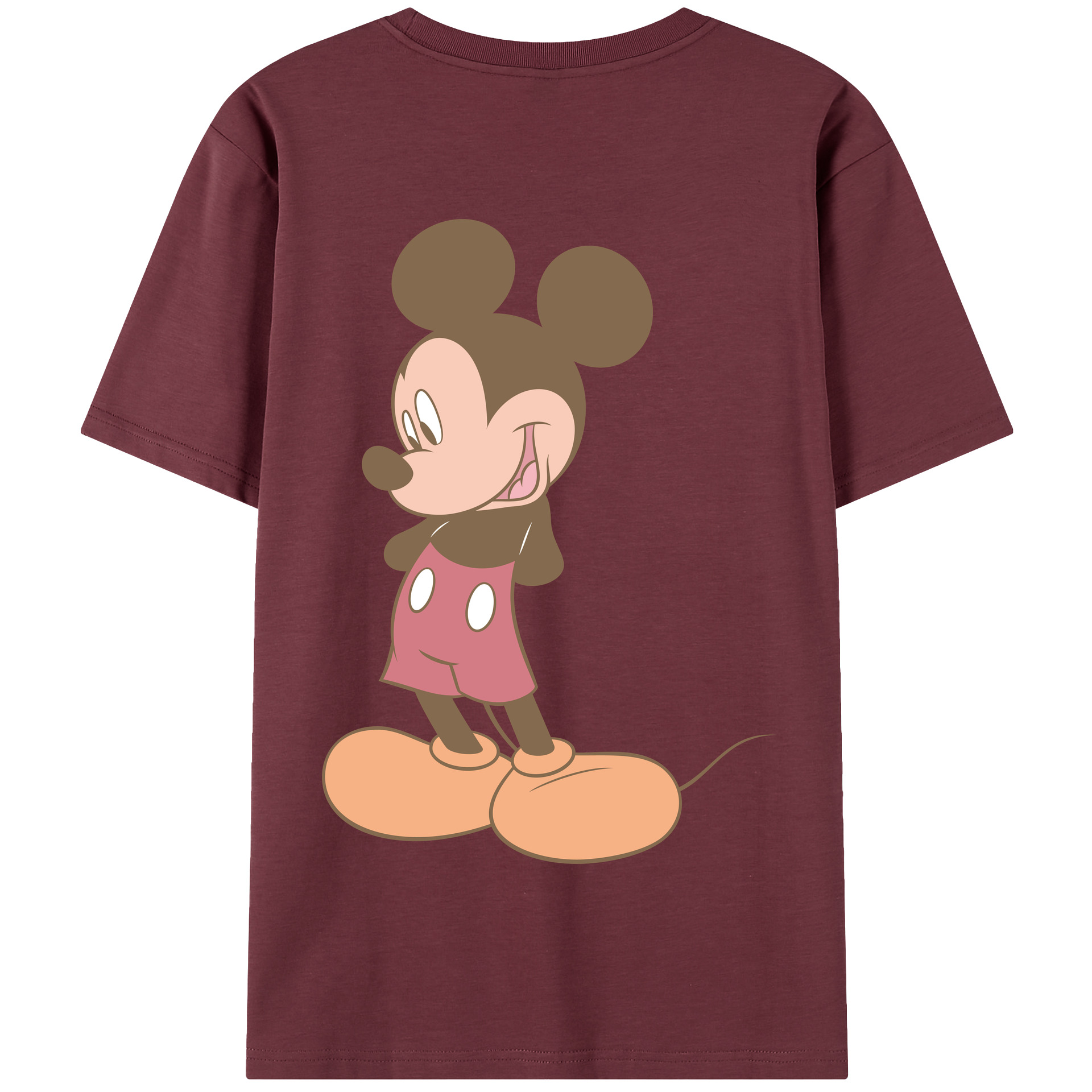（画像用） ミッキーマウス Mickey Mouse 綿100％半袖Tシャツ（背面プリント）